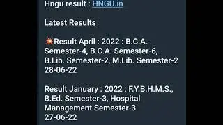 HNGU New Result Upload