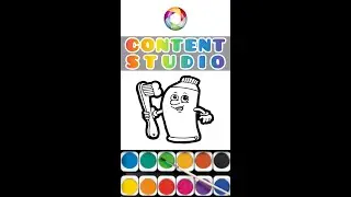 Toothpaste & toothbrush: Drawing Together Easy Pictures for kids toddlers step by step fun keep art