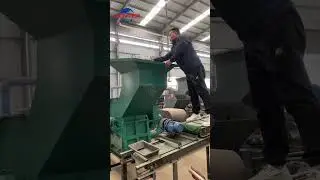 Aluminum barrel shredder #plasticrecyclingprocess