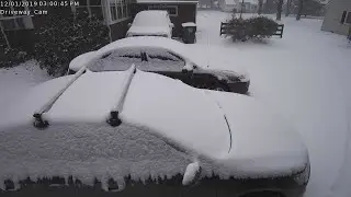 Timelapse - December 1, 2019 Snowstorm in Upstate NY - 12-1-2019