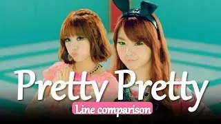 Ladies code'- Pretty pretty (Line Comparison)「without Eun b & Rise」