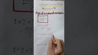 sum of n natural numbers #shorts #maths #easy #formula #solve