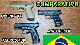 TS9 vs AREX Delta x GLOCK G19X, Teste e Comparativo das 9mm de Porte, Esporte e Defesa Residencial