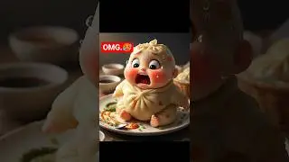 Baby Momos 😍 Itna Cute Khana Aaj Tak Nahi Dekha! #shortsvideo #aivideo #viralshorts #shorts