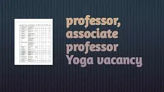 Professor, assistant professor yoga vacancy | yoga vacancy in vishwa bharti University | yoga 2021