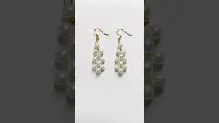 Making earrings how to make beautiful parl beads earrings #youtubeshorts #diyearrings #shorts