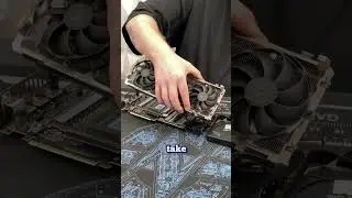 WATER BLOCKING A GPU! 💦 #watercooling #gpu #gamingpc #pcgaming #egirl #gamerguy