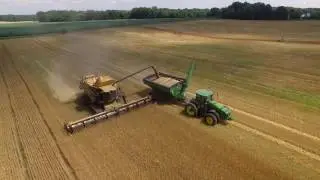 DJI Phantom 3 Advanced Footage of Combining Wheat