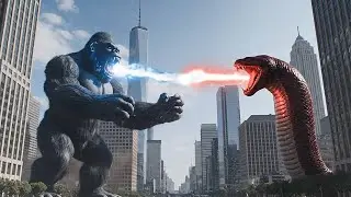 KING KONG Vs Giant Anaconda Battle ! | King Kong Movie titan Monster Showdown