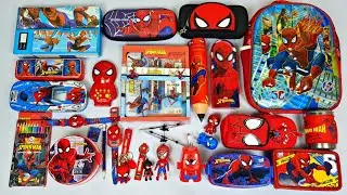 Spiderman Toys & Stationery Collection🥰Bag, Game, Geometry, PencilBox, Color, Helicopter, Watch, Pen