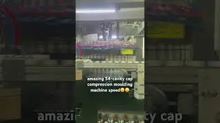 Amazing 54-cavity cap compression moulding machine，what a speed！！！😮😮#machine #compression #cap