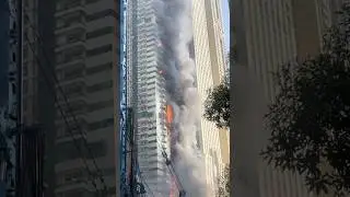 #shorts dubai marina tiger tower fire #duabi #marina #fire 😢😢