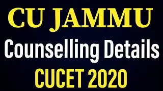 Central University of Jammu Counselling 2020 | CU Jammu Admission 2020 |