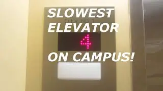 PAINFULLY SLOW Dover traction elevator at Fraser hall, KU, Lawrence KS