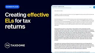TaxDome Marketplace: Creating Effective Engagement Letters for Tax Returns
