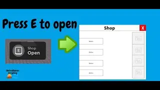 Как нажать клавишу &laquo;e&raquo; для открытия магазина в Roblox Studio!!
