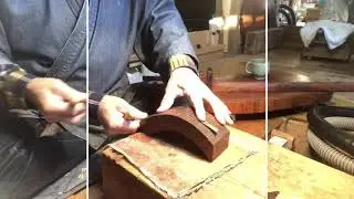 〜日本伝統和楽器〜  手作りの三味線製作を原木から完成するまでの工程を全てお見せします。 　  今回の作業は 天神の製作です。　勇絃会・中田三絃工房