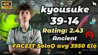 kyousuke (39-14) SoloQ 3950 Elo Lobby (Ancient) | #cs2 #kyousuke #falcons