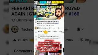 FINALLY TARGET FINISHED | TECHNOGAMERZ GTA 5 NEW VIDEO #161​ #news #ujjwal #viral #shorts