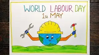 Labour Day Drawing / World Labour Day Poster Drawing / Labour Day Drawing Easy Steps / Labour Day