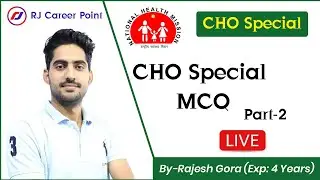 CHO special MCQ part-2 | staff Nurse & Nursing officer | Rajesh gora