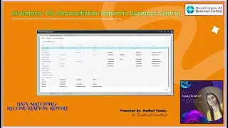 Inventory G/L Reconciliation Report in Business Central & Navision | Data Matching in Dynamics ERPs