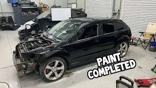 Восстановление редкого Caliber SRT4: завершена коррекция лакокрасочного покрытия.