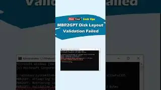 MBR2GPT Disk Layout Validation Failed? Here Is the Solution #mbr #gpt #partition #partitioning