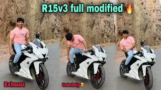 R15v3 full modified 💯 || underbelly, loud exhaust 🔥