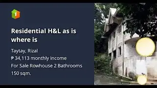 Residential H&L as is where is