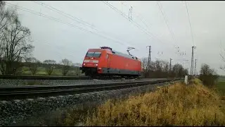 101 075-0 nach Michendorf im Gegenverkehr zu Kombizug zum Falkenhagener Kreuz