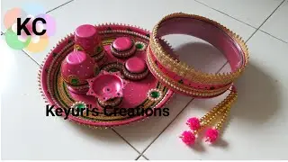 247. Karwa Chauth Thali Decoration | Karva Chauth Thali | करवा चौथ पुजा थाली | Puja Thali Decoration