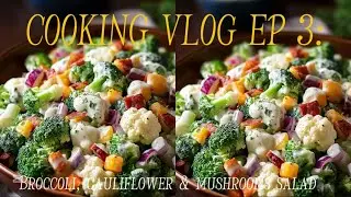 👩&zwj;🍳#кулинарныйвлог: Быстро и просто | Брокколи 🥦, цветная капуста и грибы 🍄&zwj;🟫 Салат для барбекю 🥗
