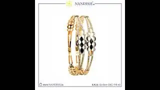 Gold CNC Bangles Design | Gold CNC Kada | Nandish Jewellers #12