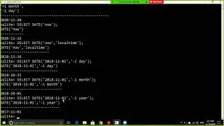 Built-in functions in Sqlite (Date and string functions)