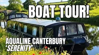 Boat Tour! Inside Our Friends Aqualine Canterbury Widebeam | 206
