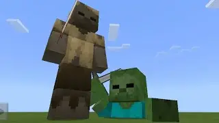 Zombie Titan Vs. Husk Titan in Minecraft PE