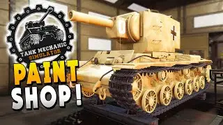 Using the Paint Shop to Restore with Style : Tank Mechanic Simulator Gameplay
