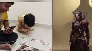 Blowing the  cards to the circle game ||Challenge number 22||UAE day in my life #தமிழ்சேனல்