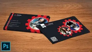 Auto Services Business Card Design - Photoshop Tutorial