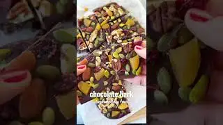 chocolate bark 🍫✨recipe linked in the comments # #vegan #glutenfree #recipe #food #veganrecipes