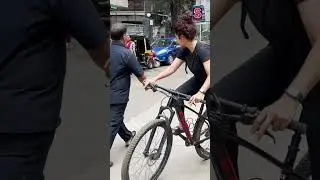 Saiyami Kher Spotted Cycling in Bandra