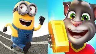 Despicable Me Minion Rush VS Talking Tom Gold Run Android iPad iOS Gameplay HD