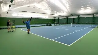 [4K UHD Court-Level] Jackie's Tennis Training - #250 - 2023-10-19 (930am, Thu) - Rally with Daniel