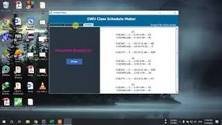 Class Schedule Maker App || Java Swing Using Eclipse IDE