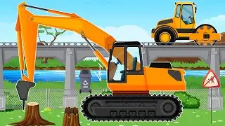 BRIDGE-SIDE CONSTRUCTION as an Excavator Clears Tree Stumps 🚧🛠️ | Construction Story
