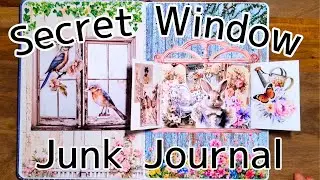 Making Secret Windows for Junk Journal, Shabby Chic Junk Journal, Scrapbooking, Bullet Journal