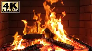 🔥 Winter Cabin Fireplace Ambience. Soothing Fireplace Sounds for Winter. relaxing cabin fireplace 4K