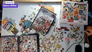🧩Vintage Collage🧩300 Subs CELEBRATION!!!!!🧩Ceaco 1500 Piece #JigsawPuzzle 🧩w/Musiuc by  Glenn Miller