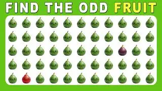 Find the ODD One Out - Fruit Edition 🥝🥑🍉 Easy, Medium, Hard - 30 Ultimate Levels| Quizz Forge